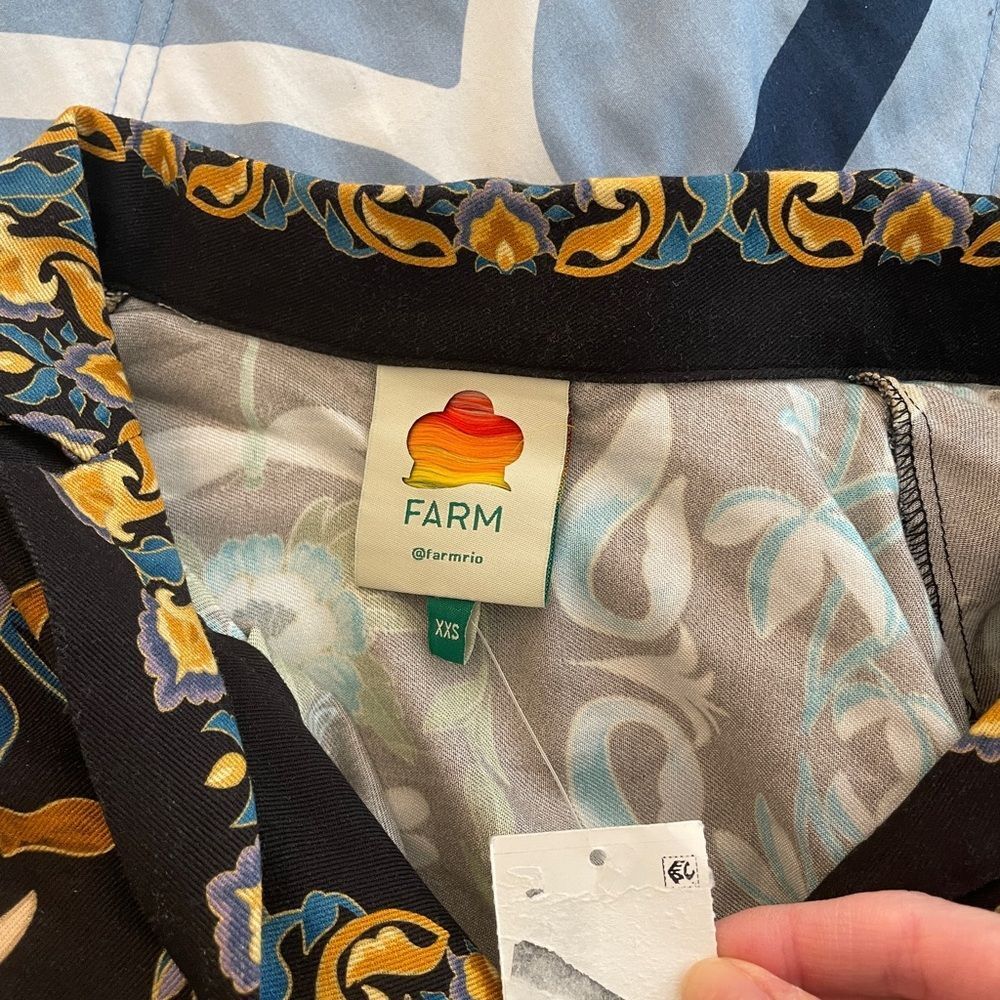 NWOT Farm Rio Winter Garden Mini Dress Winter Garden Cream Women XXS(MSRP$260) - Picture 11 of 14